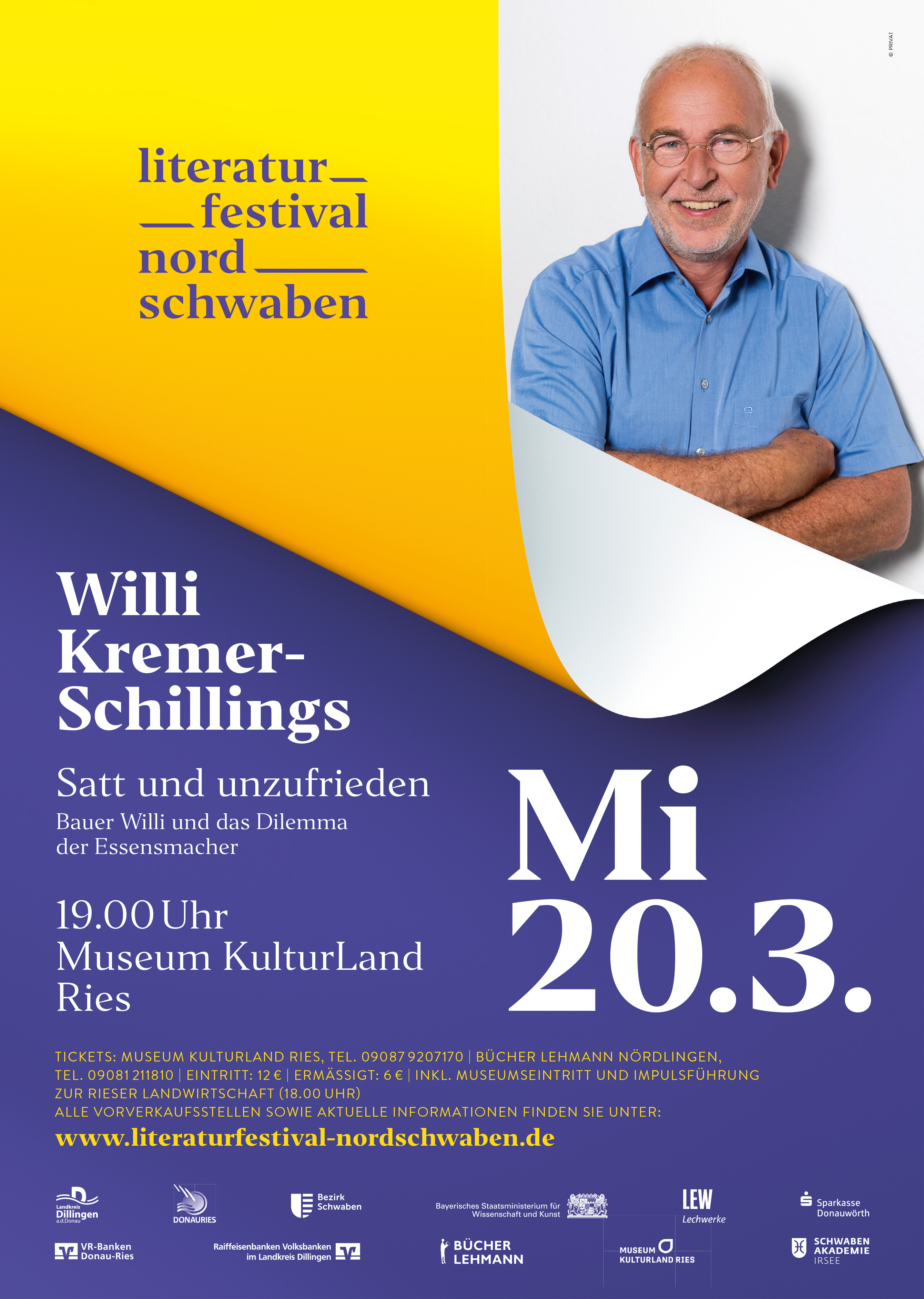 Literaturfestival Nordschwaben, Willi Kremer-Schillings - Plakatmotiv: Literaturfestival Nordschwaben